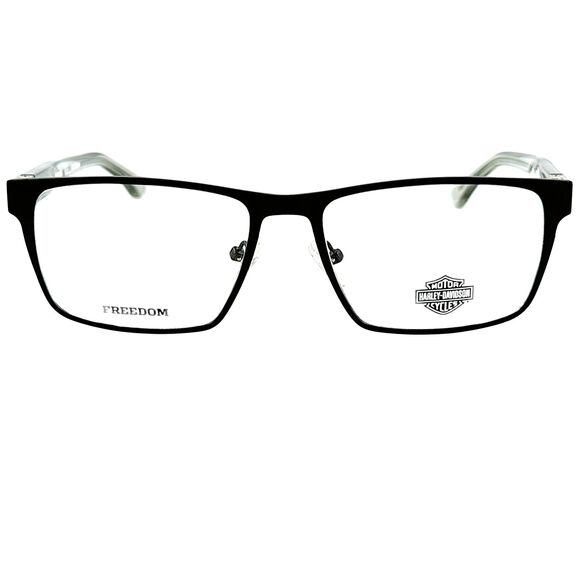 Harley Davidson HD9003 Men's Metal Eyeglass Frame 001 Shiny Black 56-17 - Picture 3 of 5